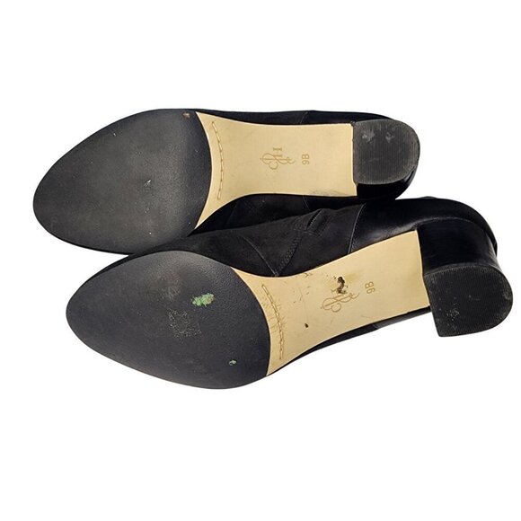 Cole Haan Genuine Suede & Leather Zip Ankle Boots Black Size 9 - Picture 10 of 15